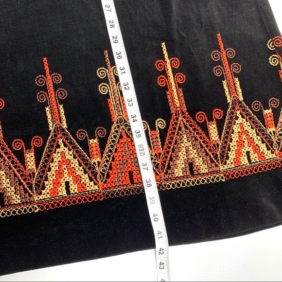 Vintage Velvet Long Skirt - Picture 6 of 7